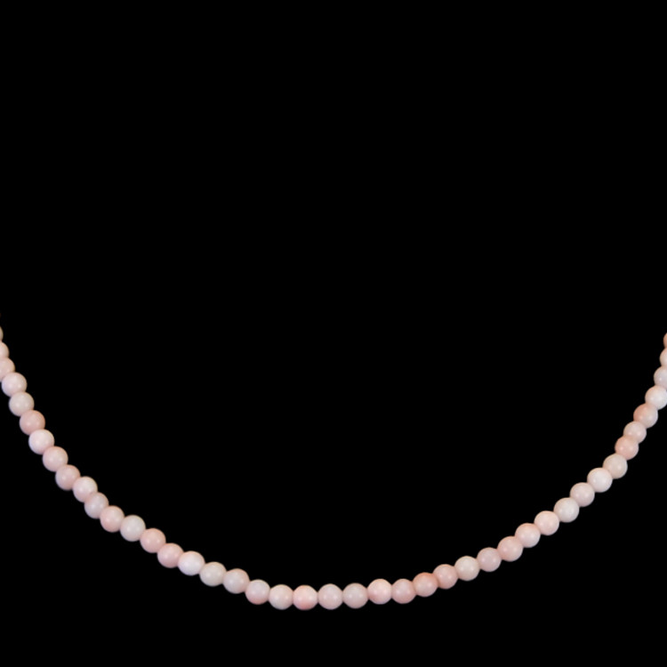 45.52 Ct. Coral Multi Stone Necklace, 18K White Gold