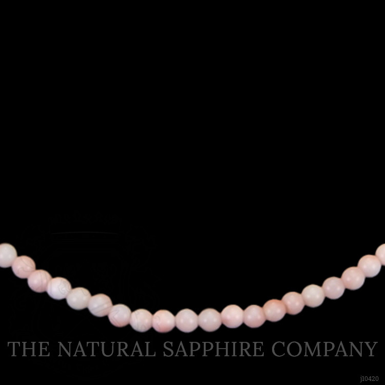 45.52 Ct. Coral Multi Stone Necklace, 18K White Gold