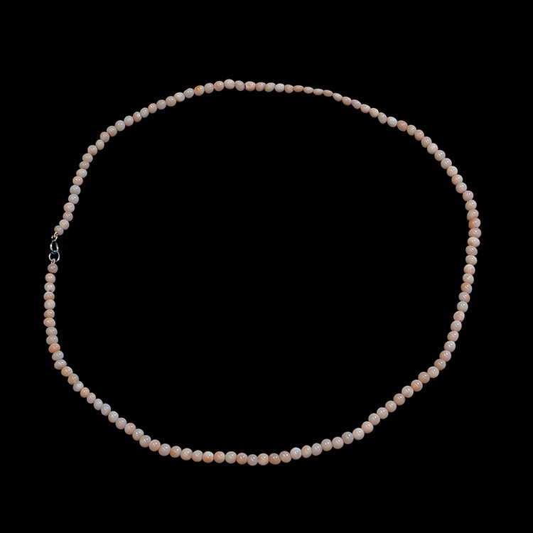 45.52 Ct. Coral Multi Stone Necklace, 18K White Gold