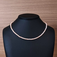 45.52 Ct. Coral Multi Stone Necklace, 18K White Gold Life Style