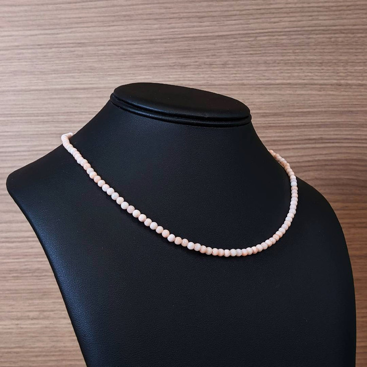 45.52 Ct. Coral Multi Stone Necklace, 18K White Gold