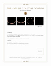 37.20 Ct. Coral Multi Stone Necklace, 18K White Gold Appraisal