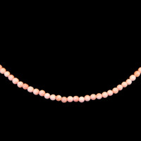 37.20 Ct. Coral Multi Stone Necklace, 18K White Gold Image