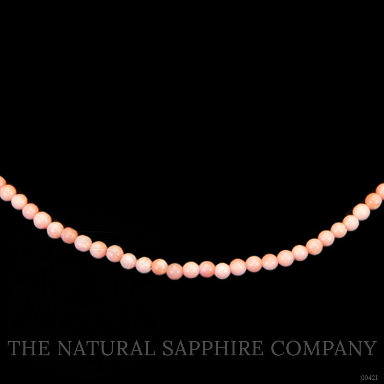 37.20 Ct. Coral Multi Stone Necklace, 18K White Gold