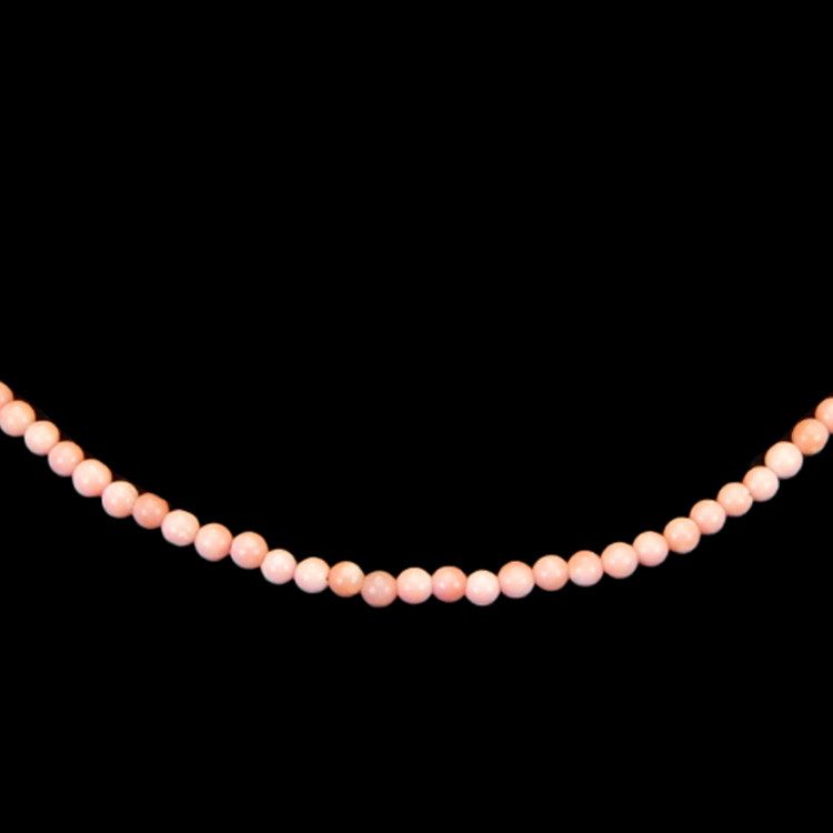 37.20 Ct. Coral Multi Stone Necklace, 18K White Gold