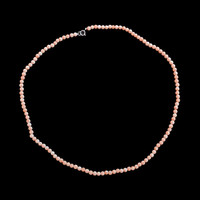 37.20 Ct. Coral Multi Stone Necklace, 18K White Gold Image