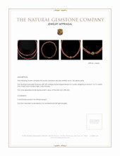 110.15 Ct. Coral Multi Stone Necklace, 14K Yellow Gold Appraisal