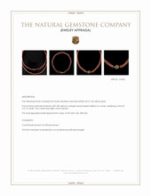 110.15 Ct. Salmon (Orange) Coral Multi Stone Necklace, 14K Yellow Gold Appraisal