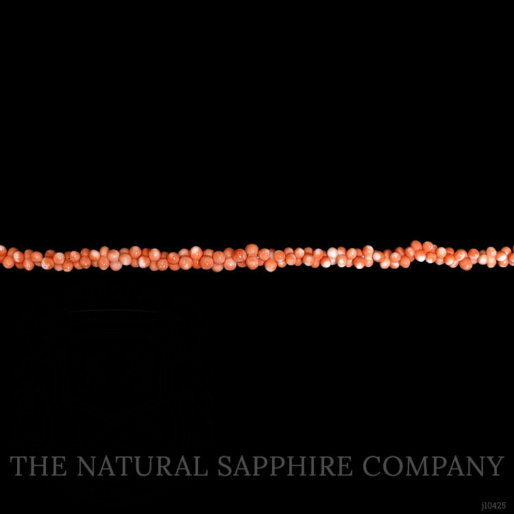 115.40 Ct. Coral Multi Stone Necklace, 18K Yellow Gold