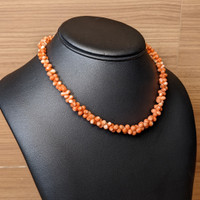 115.40 Ct. Coral Multi Stone Necklace, 18K Yellow Gold Life Style