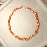 115.40 Ct. Coral Multi Stone Necklace, 18K Yellow Gold Life Style