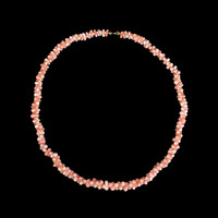 92.85 Ct. Coral Antique Style Necklace, 18K Yellow Gold Image