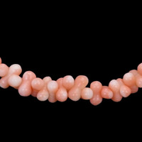 92.85 Ct. Coral Multi Stone Necklace, 18K Yellow Gold Image