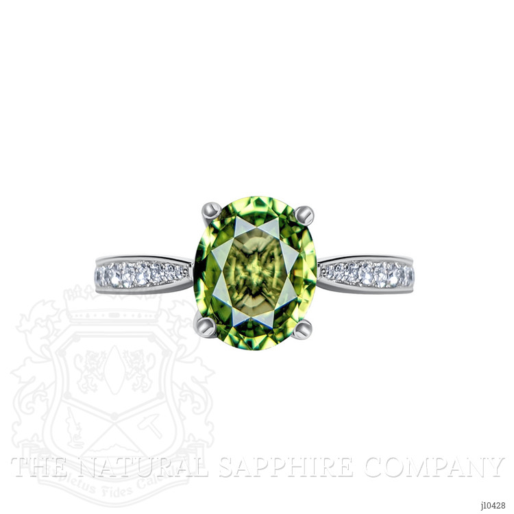 2.44 Ct. Chrysoberyl Natural Diamond Pave Ring, Platinum 950