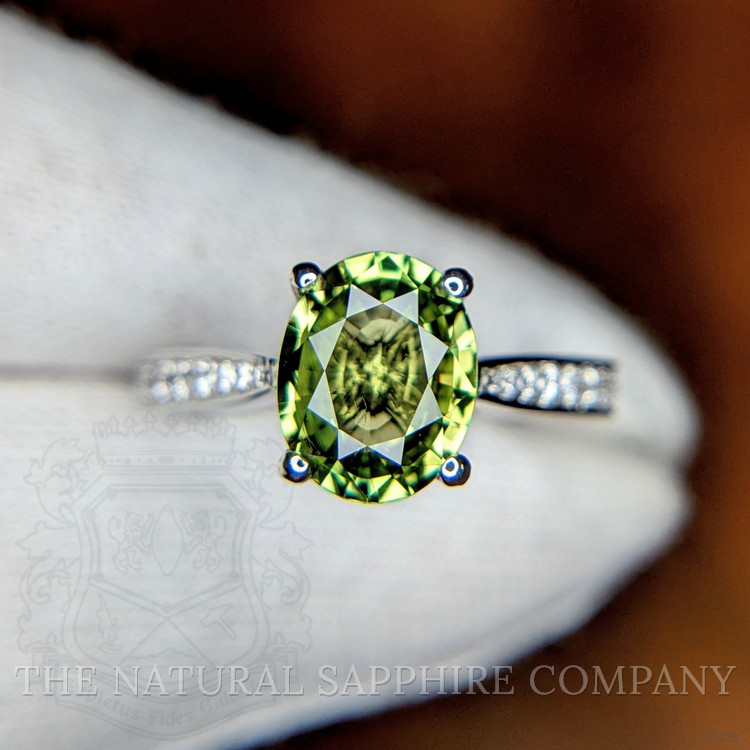 2.44 Ct. Chrysoberyl Natural Diamond Pave Ring, Platinum 950