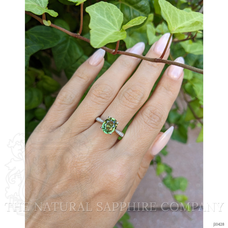 2.44 Ct. Chrysoberyl Natural Diamond Pave Ring, Platinum 950