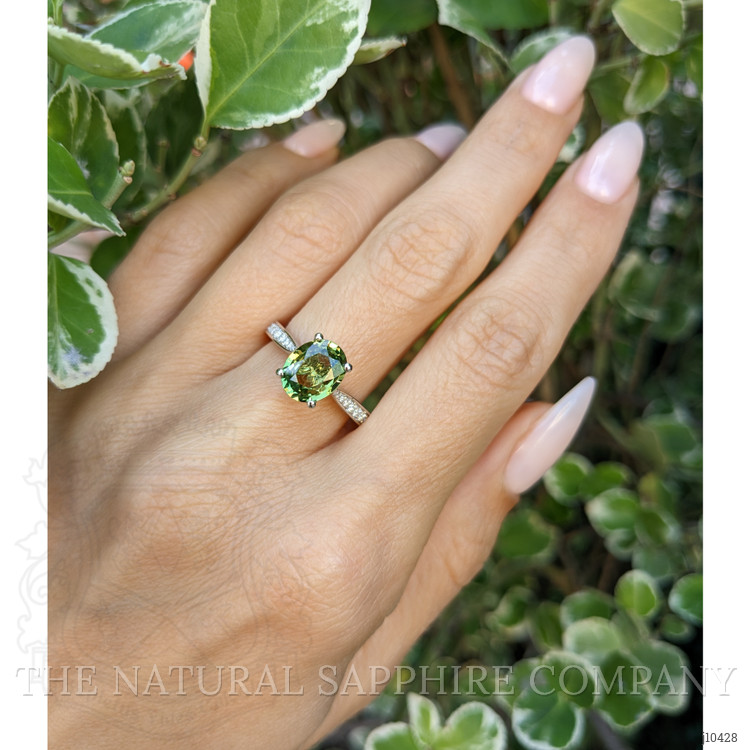 2.44 Ct. Chrysoberyl Natural Diamond Pave Ring, Platinum 950