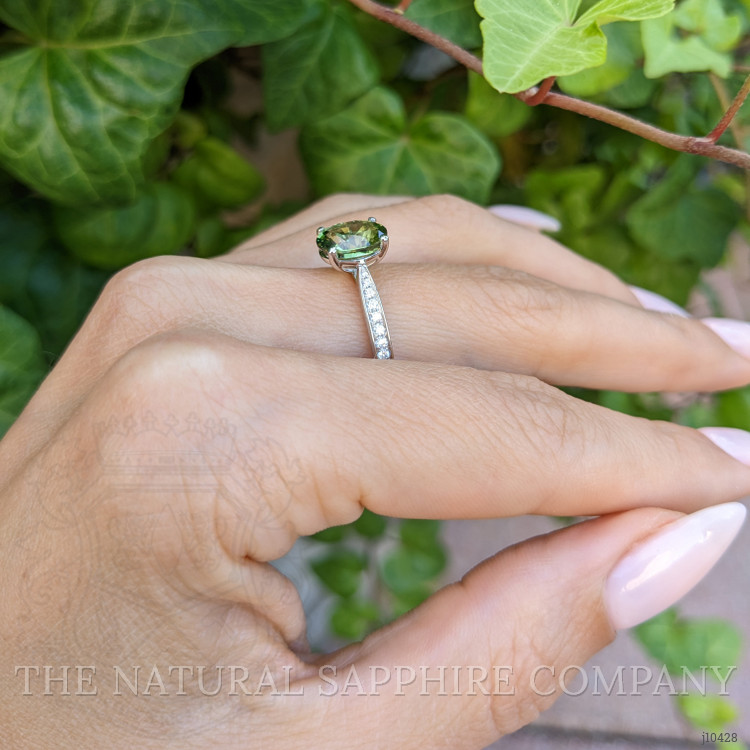 2.44 Ct. Chrysoberyl Natural Diamond Pave Ring, Platinum 950