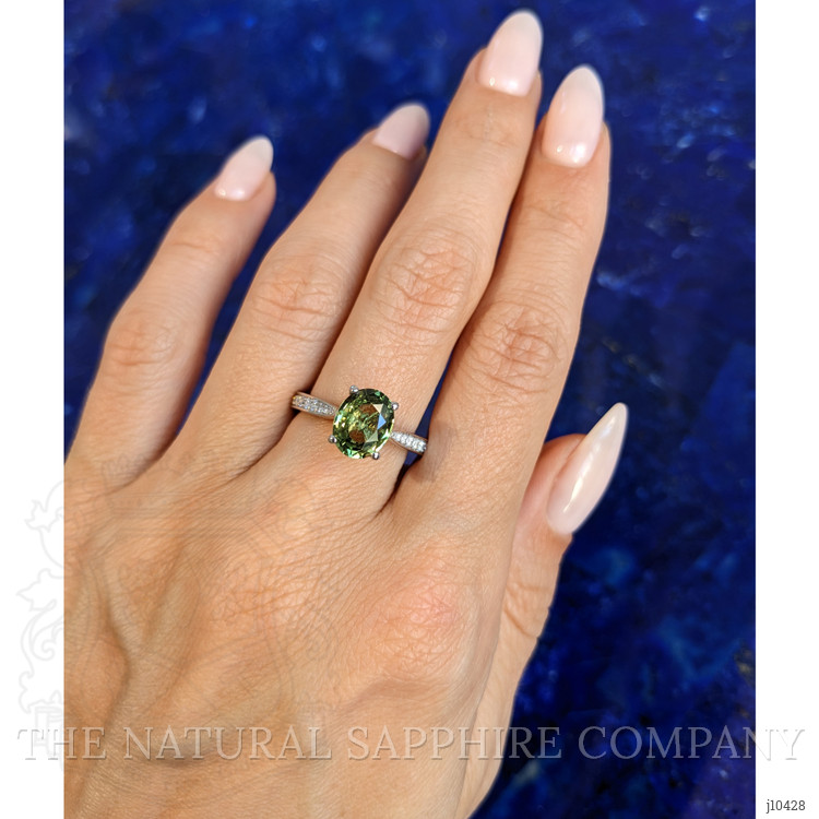 2.44 Ct. Chrysoberyl Natural Diamond Pave Ring, Platinum 950