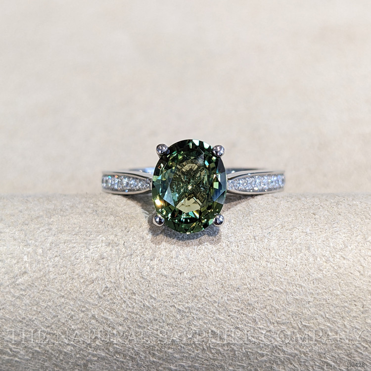2.44 Ct. Chrysoberyl Natural Diamond Pave Ring, Platinum 950