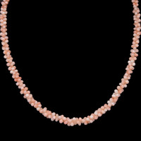 76.70 Ct. Coral Multi Stone Necklace, 18K Yellow Gold Image