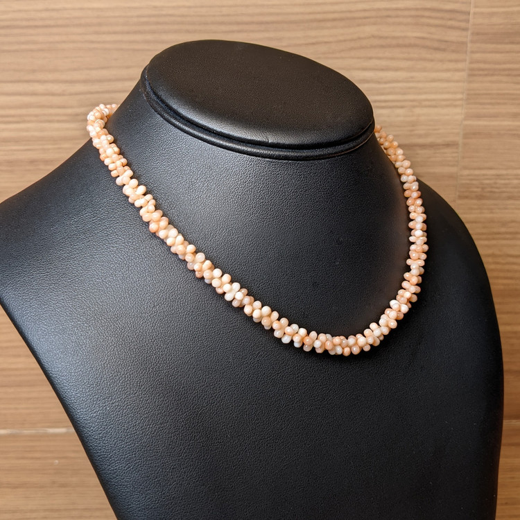 76.70 Ct. Coral Multi Stone Necklace, 18K Yellow Gold