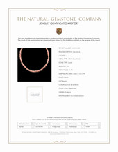 81.80 Ct. Coral Antique Style Necklace, 18K Yellow Gold Scan Report