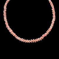 81.80 Ct. Coral Multi Stone Necklace, 18K Yellow Gold Image