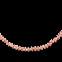 81.80 Ct. Coral Multi Stone Necklace, 18K Yellow Gold Image
