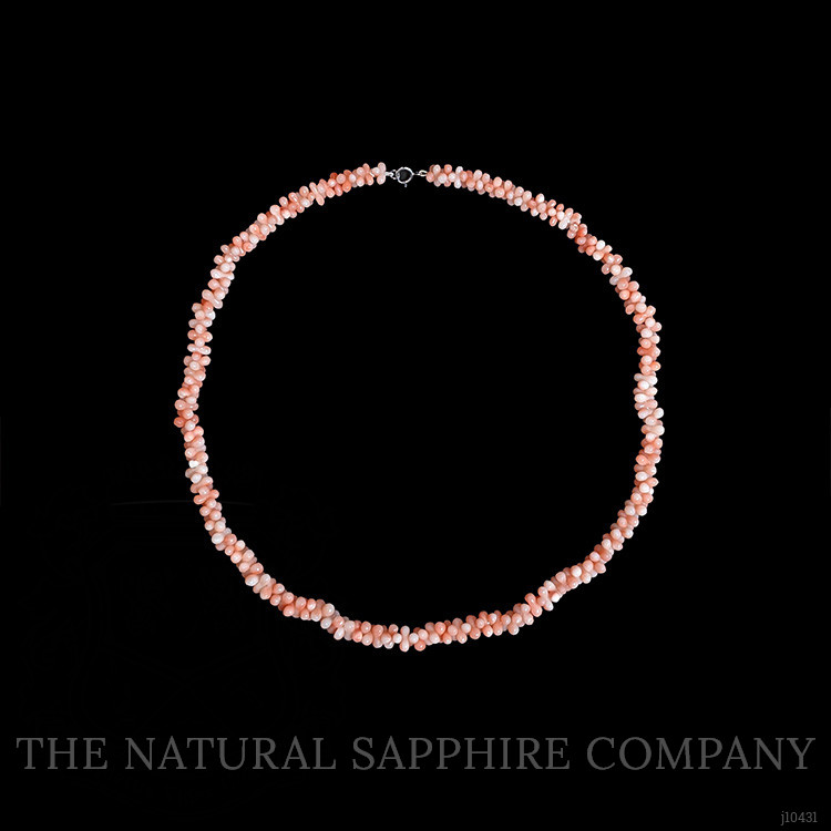 79.35 Ct. Coral Multi Stone Necklace, 18K Yellow Gold