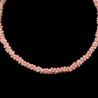 79.35 Ct. Coral Multi Stone Necklace, 18K Yellow Gold Image