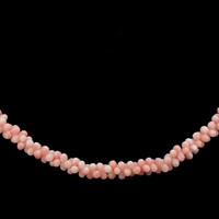 79.35 Ct. Coral Multi Stone Necklace, 18K Yellow Gold Image
