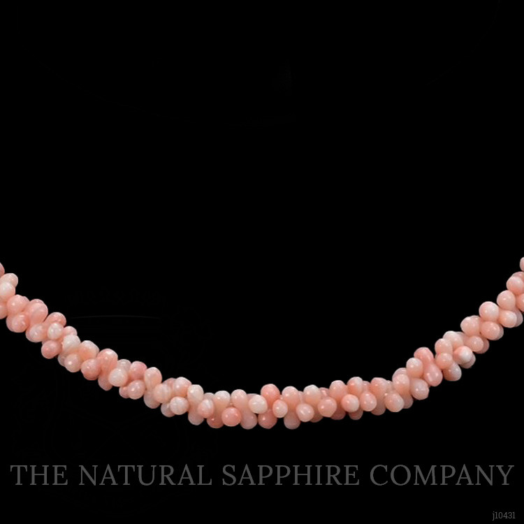 79.35 Ct. Coral Multi Stone Necklace, 18K Yellow Gold