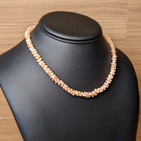 79.35 Ct. Coral Antique Style Necklace, 18K Yellow Gold Life Style
