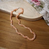 79.35 Ct. Coral Multi Stone Necklace, 18K Yellow Gold Life Style