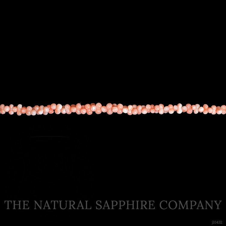 73.45 Ct. Coral Multi Stone Necklace, 18K Yellow Gold