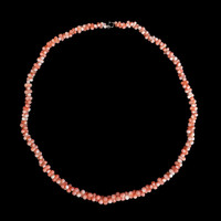 73.45 Ct. Coral Antique Style Necklace, 18K Yellow Gold Image
