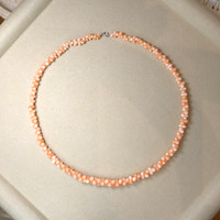 73.45 Ct. Coral Multi Stone Necklace, 18K Yellow Gold Life Style