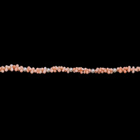 39.70 Ct.Tw. Coral Pearl Tennis/Riviere Bracelet, 18K White Gold Image