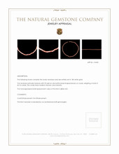 60.74 Ct. Coral Multi Stone Necklace, 18K White Gold Appraisal