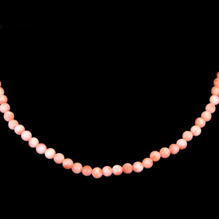 60.74 Ct. Coral Multi Stone Necklace, 18K White Gold