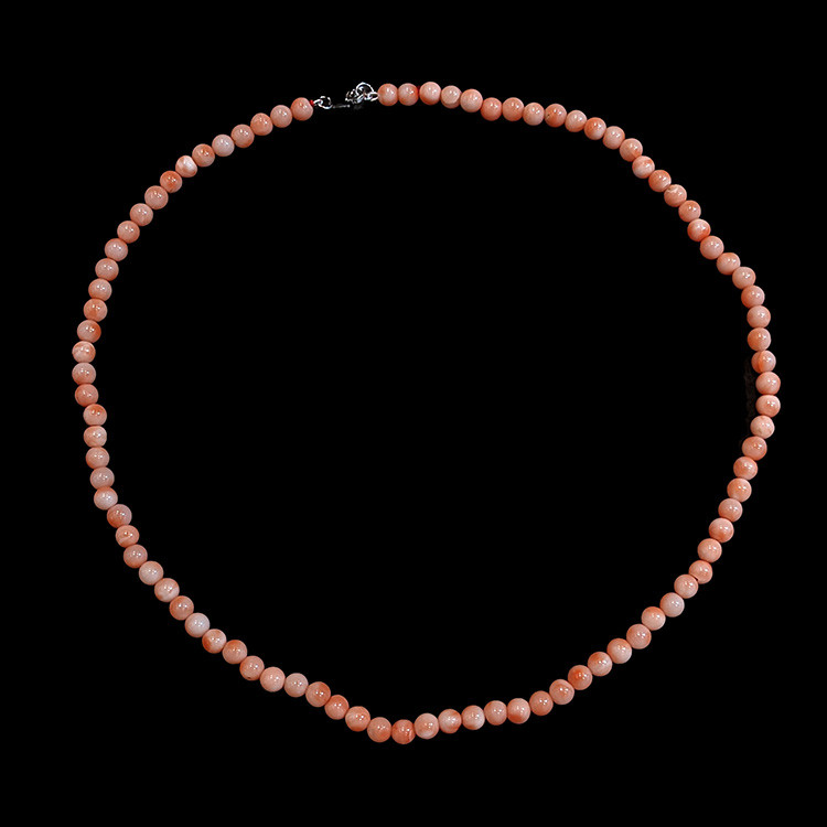 60.74 Ct. Coral Multi Stone Necklace, 18K White Gold