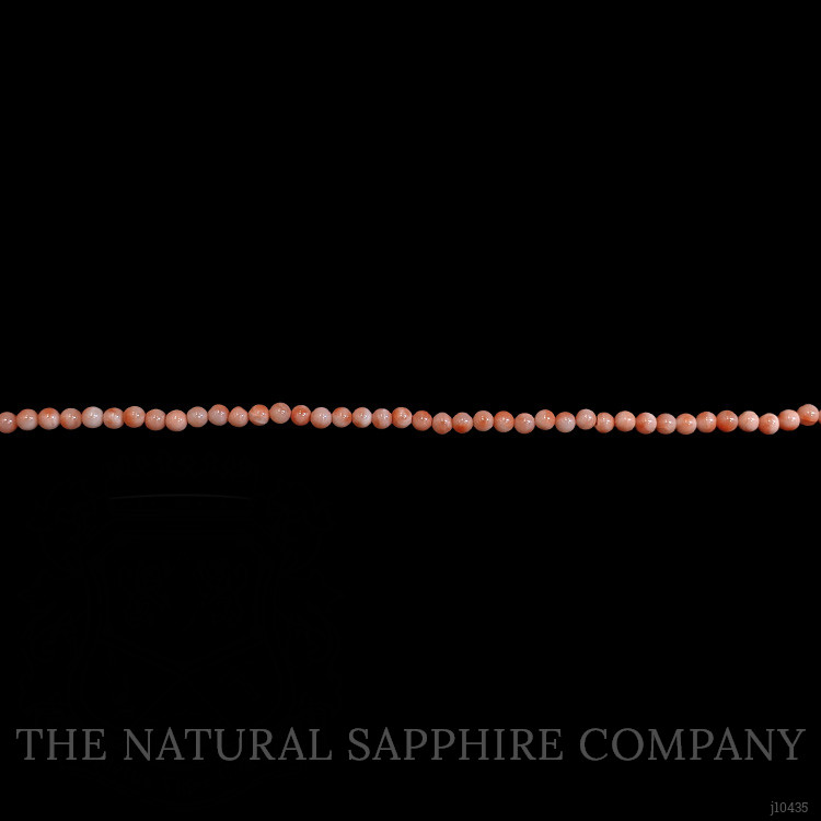 60.74 Ct. Coral Multi Stone Necklace, 18K White Gold