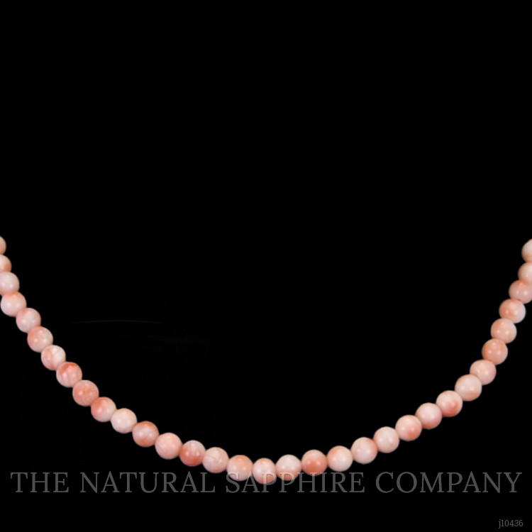 68.03 Ct. Coral Multi Stone Necklace, 18K White Gold