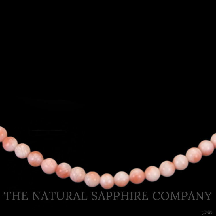 68.03 Ct. Coral Multi Stone Necklace, 18K White Gold