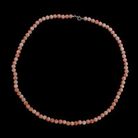68.03 Ct. Coral Multi Stone Necklace, 18K White Gold Image