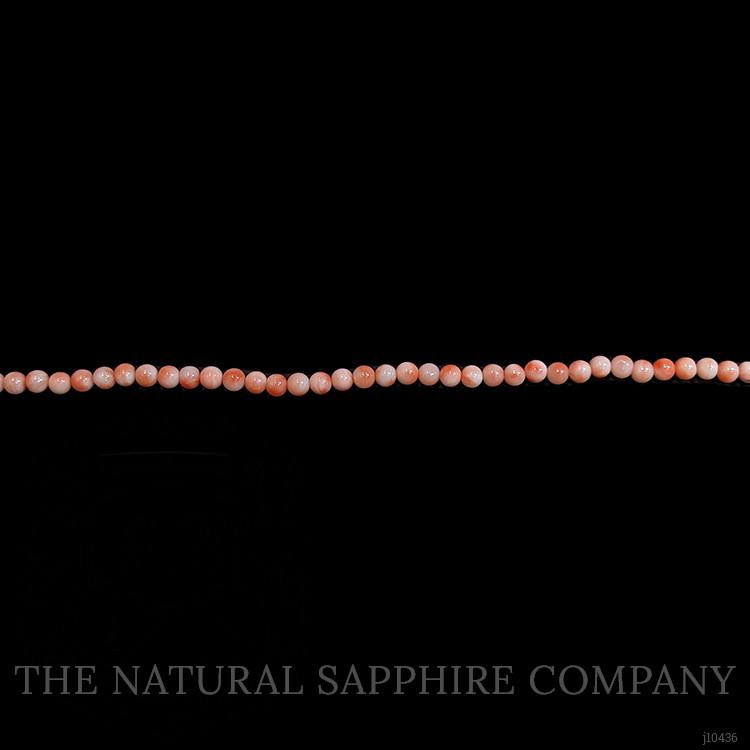 68.03 Ct. Coral Multi Stone Necklace, 18K White Gold
