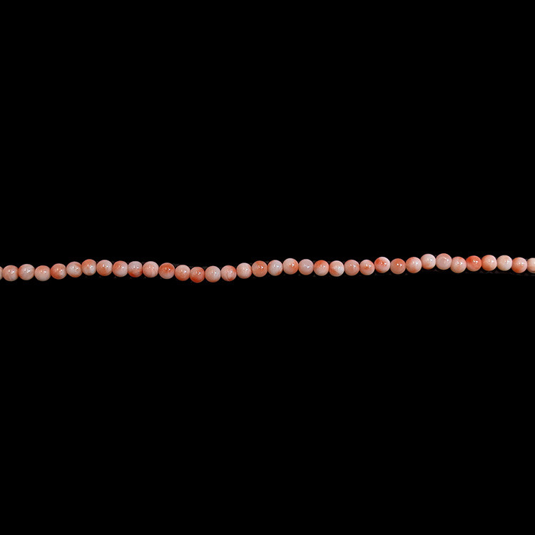 68.03 Ct. Coral Multi Stone Necklace, 18K White Gold
