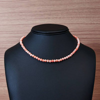 68.03 Ct. Coral Multi Stone Necklace, 18K White Gold Life Style