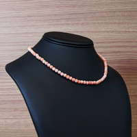 68.03 Ct. Coral Multi Stone Necklace, 18K White Gold Life Style